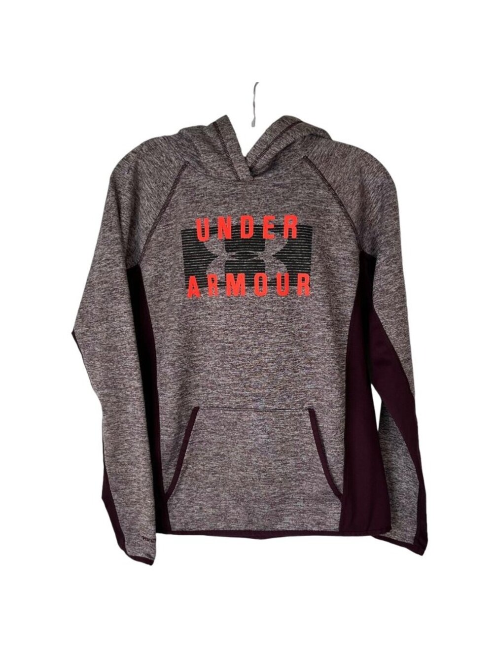 Under Armour ColdGear Loose Hoodie Small Maroon Heather Activewear